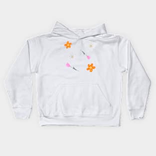 Simple Flower Sticker Pack Kids Hoodie